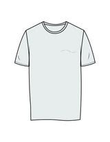 The Womens Tee - Seafoam - Core Crown Point - Left Chest & Back Wavy Stacked - Printed - Sage