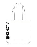 The Promo Tote Bag - White - ALCHEME - Right Stacked - Black