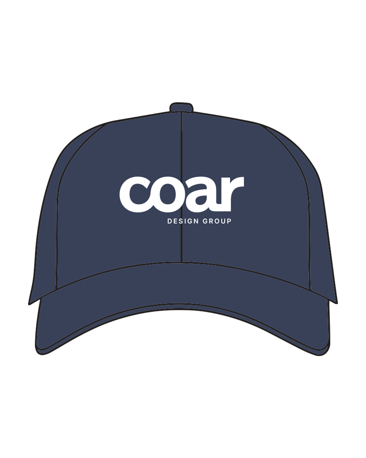 The Dad Hat - Navy - Coar - Front Center Stacked - White