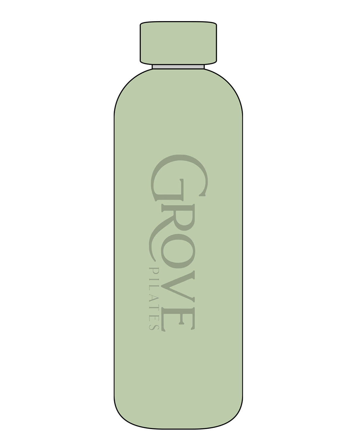 The Water Bottle - Pistachio - Grove Pilates - Center Stacked - Tone on Tone