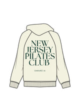 The Womens Hoodie - Butter - Forte Pilates - Left Chest & Back Center Stacked - Dark Green