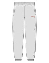 The Mens Sweatpants - Heather - Melt Hot Pilates - Left Leg - Printed - Maroon