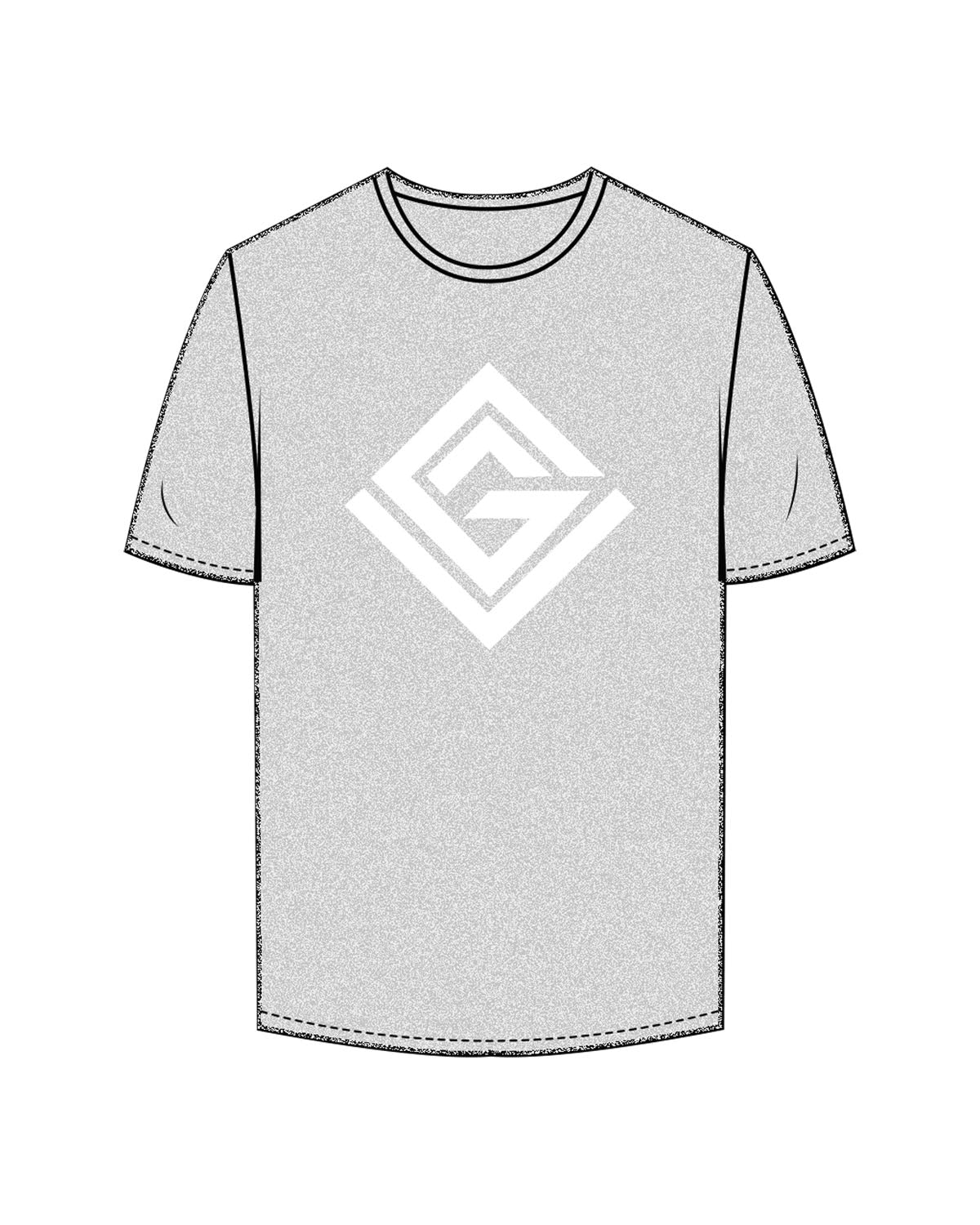 The Mens Tee - Heather - Game Changer - Chest & Back - Printed - White
