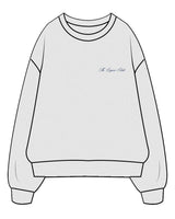 The Mens Crewneck - White Heather - Lynn Club Social - Left Chest & Back Center - Navy