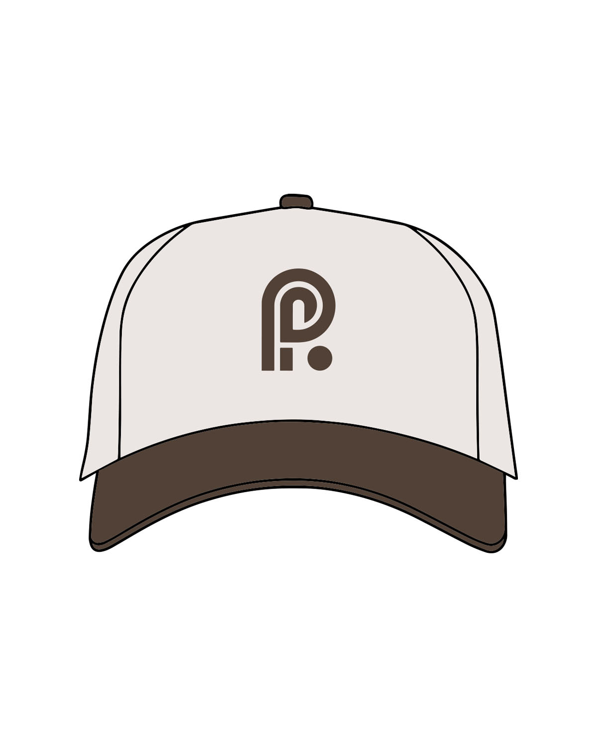 The Canvas Cap - Natural / Walnut - PIlates Addiction - Center Crown - Embroidered - Front Puff - Walnut
