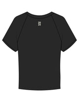 The Micro Rib Baby Tee - Black - D Lagree - Center Chest & Back Neckline - Printed - Natural
