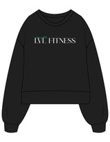 The Womens Heavyweight Crop - Black - LVL - Center Chest & Back Neckline - Printed - Full Color