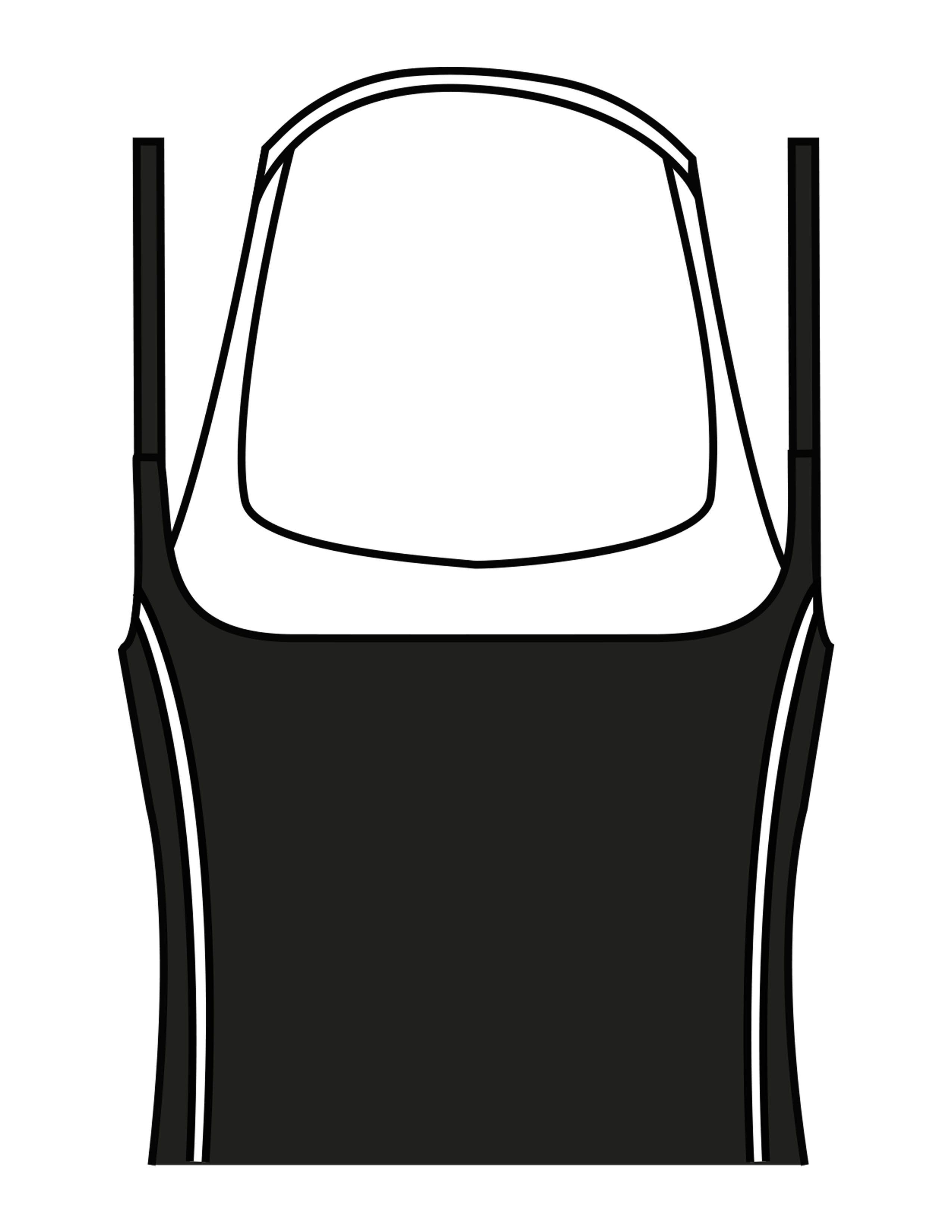The Piped Tank - Black - Neighborhood Barre - Center Chest Stacked - Printed - White