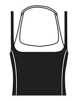 The Piped Tank - Black - Neighborhood Barre - Center Chest Stacked - Printed - White