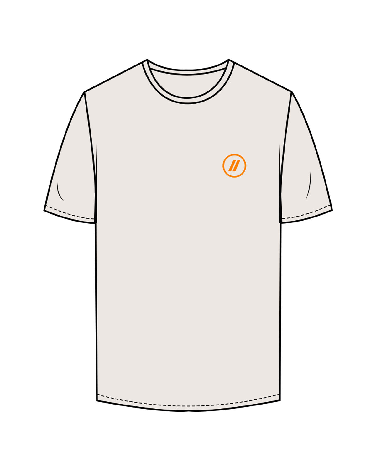 The Mens Tee - Bone - Blenders - Left Chest & Back "AUSTIN" - Printed - Full Color