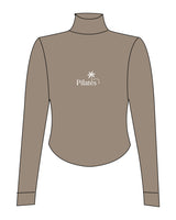 The 3/4 Crop Zip Jacket - Brown - PATP - Left Chest Logo & Center Back Logo - Printed - White