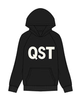 The Mens Hoodie - Black - Q Street - Center Chest & Center Back Logo - Printed - Full Color