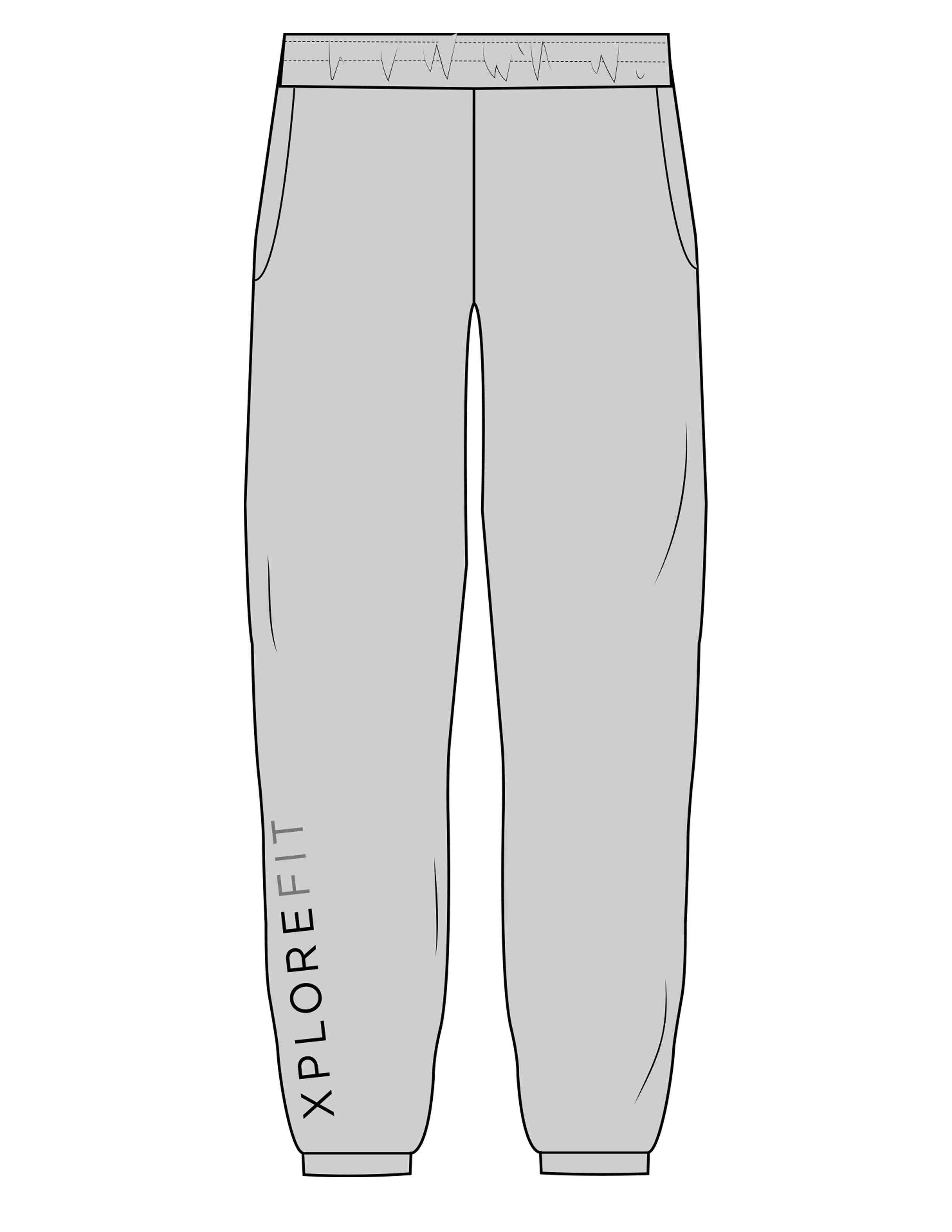 The Womens Sweatpants - Storm - XPLOREFIT - Right Leg - Printed - Full Color
