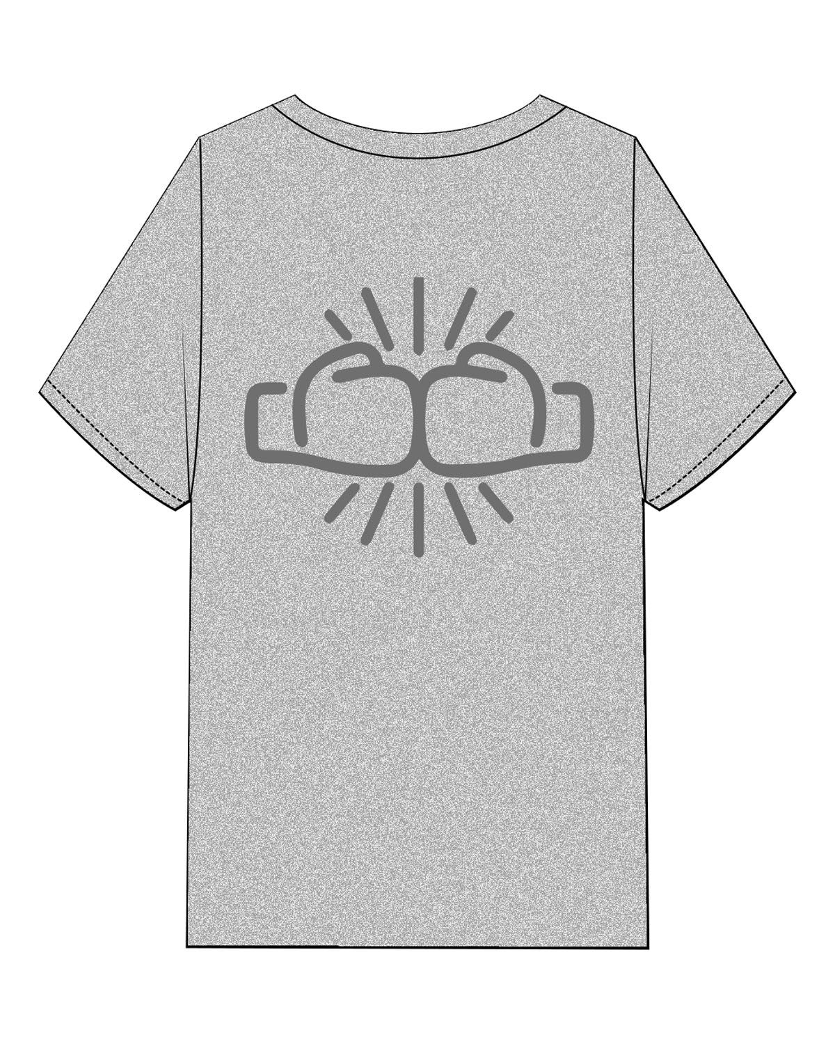 The Mens Heavyweight Tee - Heather - Box Union - Left Chest & Center Back Gloves - Printed - Charcoal