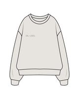 The Womens Crewneck - Washed Bone - Lisel Lewis - Right Chest & Back Center - Full Color