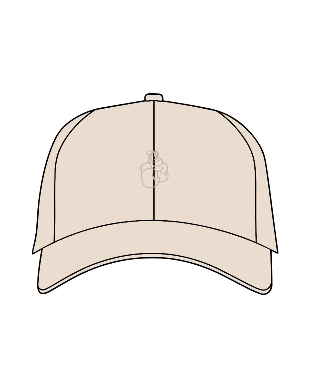 The Dad Hat - Stone - Chemo Club - Center Crown & Back - Embroidered - Tone on Tone