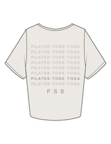The Crop Tee - Bone - FS8 Studios - Center Chest Stacked & Back Stacked - Printed- Tone on Tone