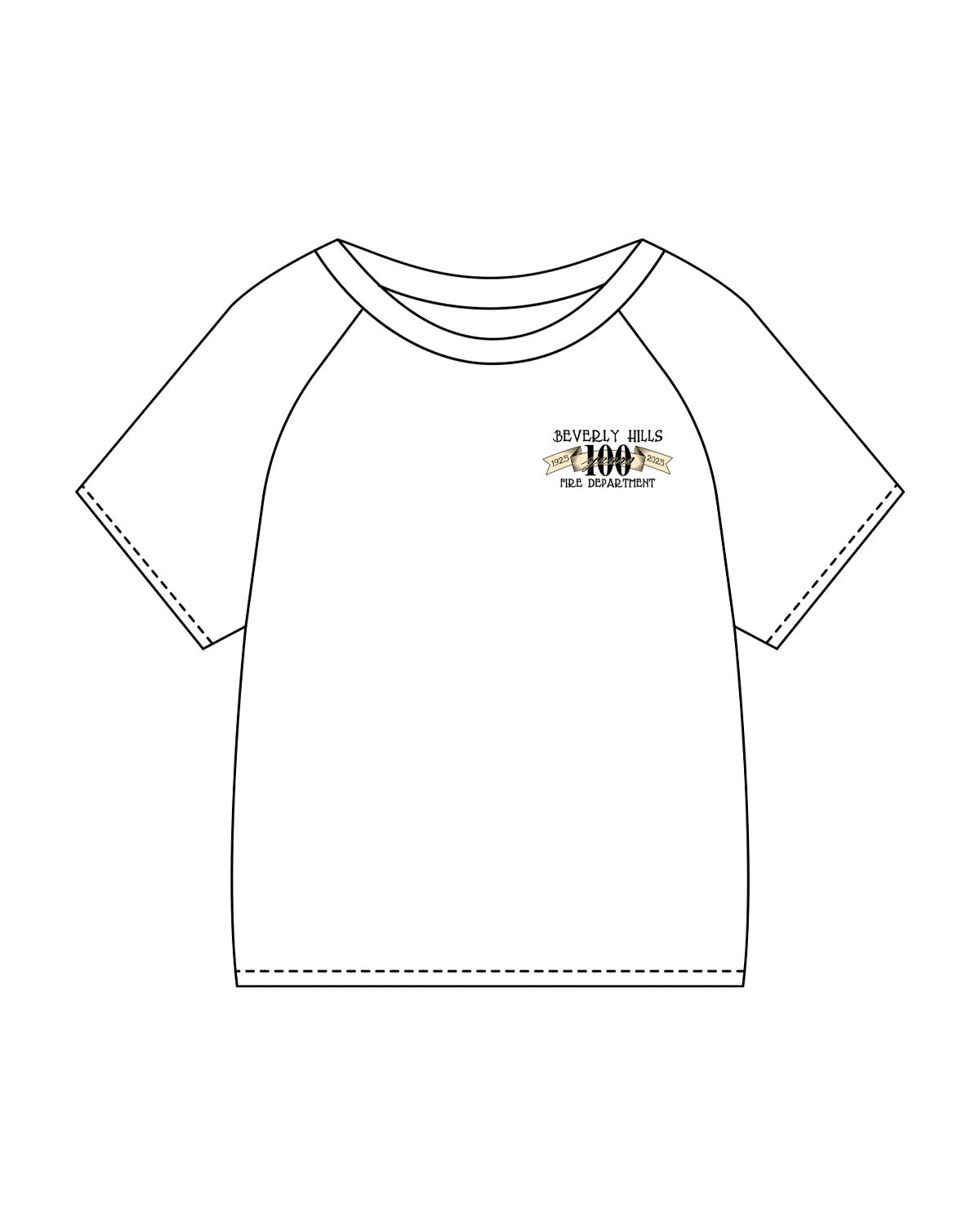 The Kids Tee - White - Beverly Hills - Left Chest & Back Image - Printed - Full Color