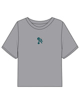 The Boxy Crop Tee - Heather - Rollgevity - Center Chest & Center Back - Printed - Dark Teal