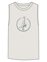 The Womens Heavyweight Tank - Washed Bone - Reforming Foundations - Center Chest - Printed - Gray