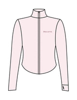 The 3/4 Crop Zip Jacket - Pink - BlueCarrot - Left Chest - Printed - Dusty Rose
