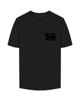 The Mens Tee - Black - Alpha Fit - Left Chest Stacked - Tone on Tone