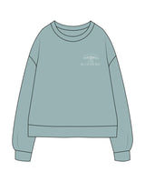 The Recycled Unisex Crewneck - Arctic - THE BLOOMERIE LLC - Left Chest & Back Stacked - Printed - Full Color