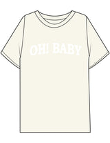 The Mens Boxy Tee - Off White - MOB - Center Chest & Back Neckline - Back Bottom QR Code - Printed - White