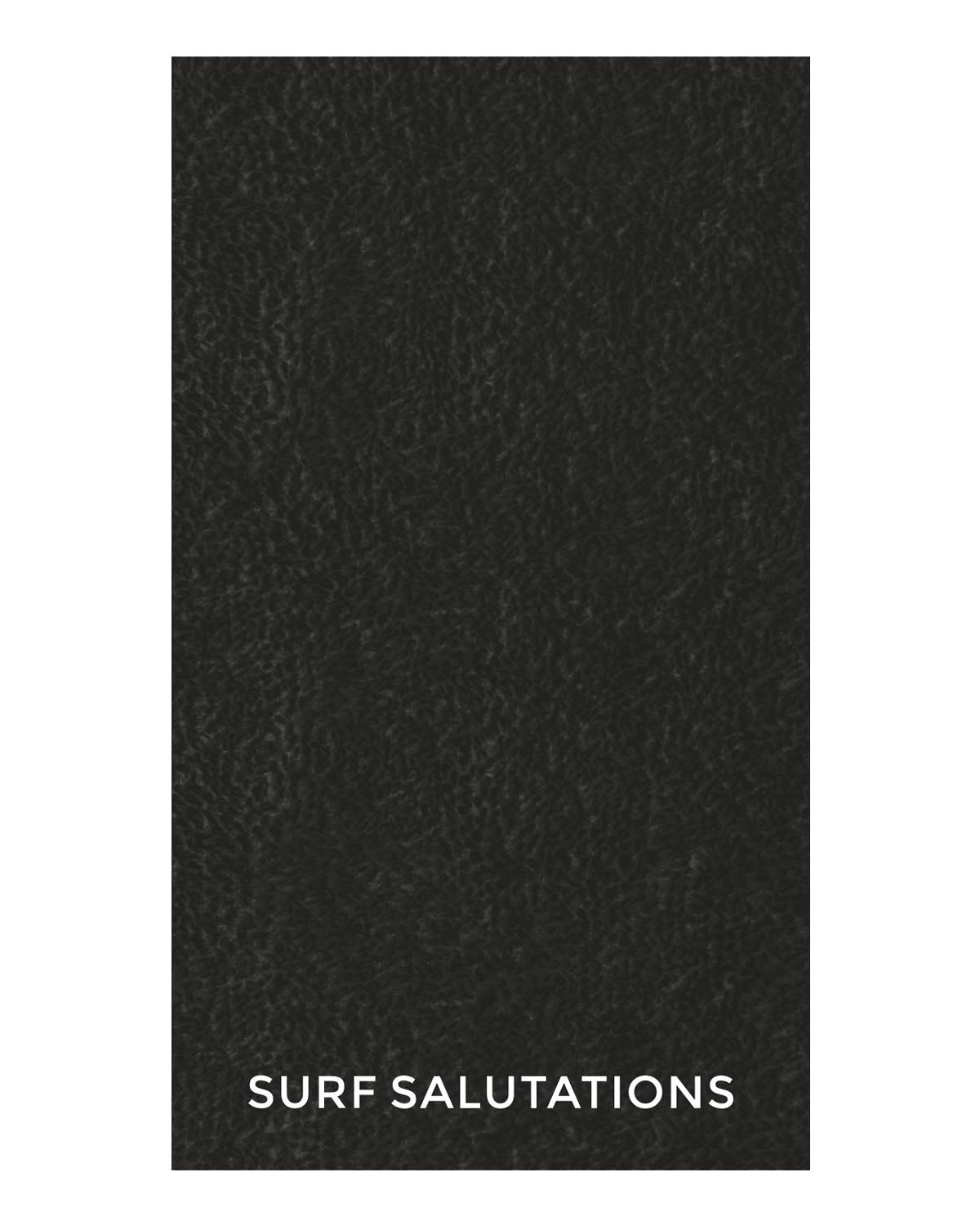 The Gym Towel - Black - Surf Salutations - Bottom Part Logo - Embroidered - White - Gym Bag - Black - Center Body - Black & White