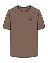 The Mens Tee - Walnut - Sol Lagree - Left Chest & Back Stacked - Printed - Full Color