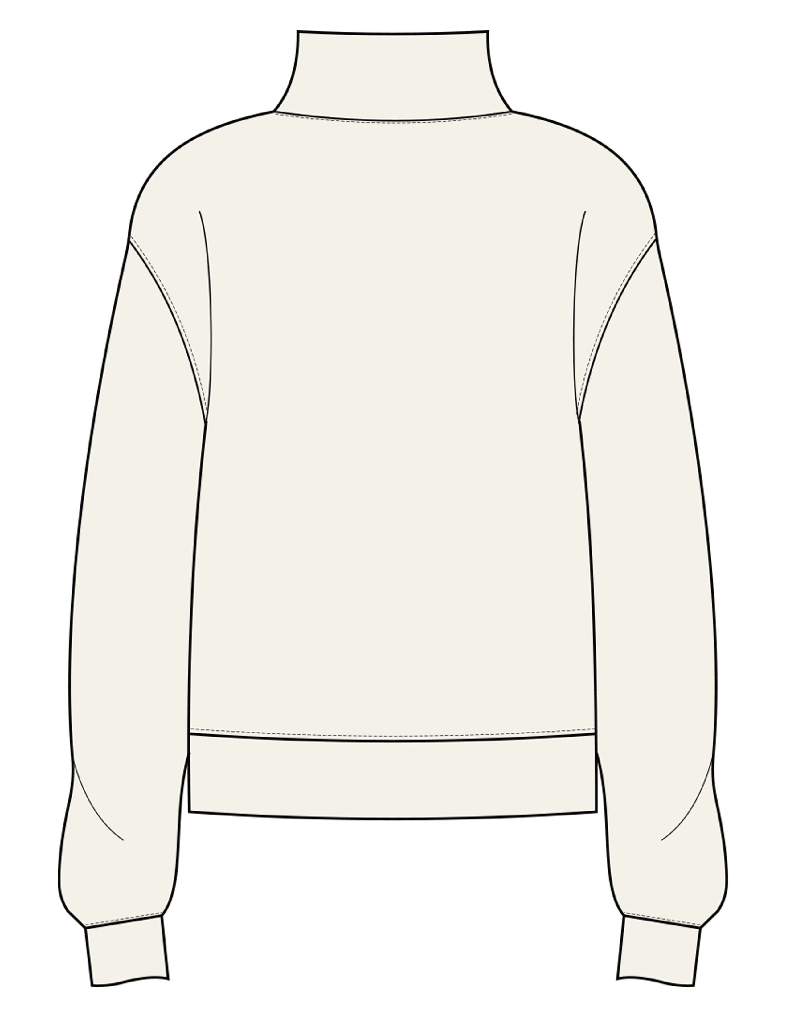 The Womens 1/4 Zip - Off White - Drench - Front Lower Left - Embroidered - Periwinkle