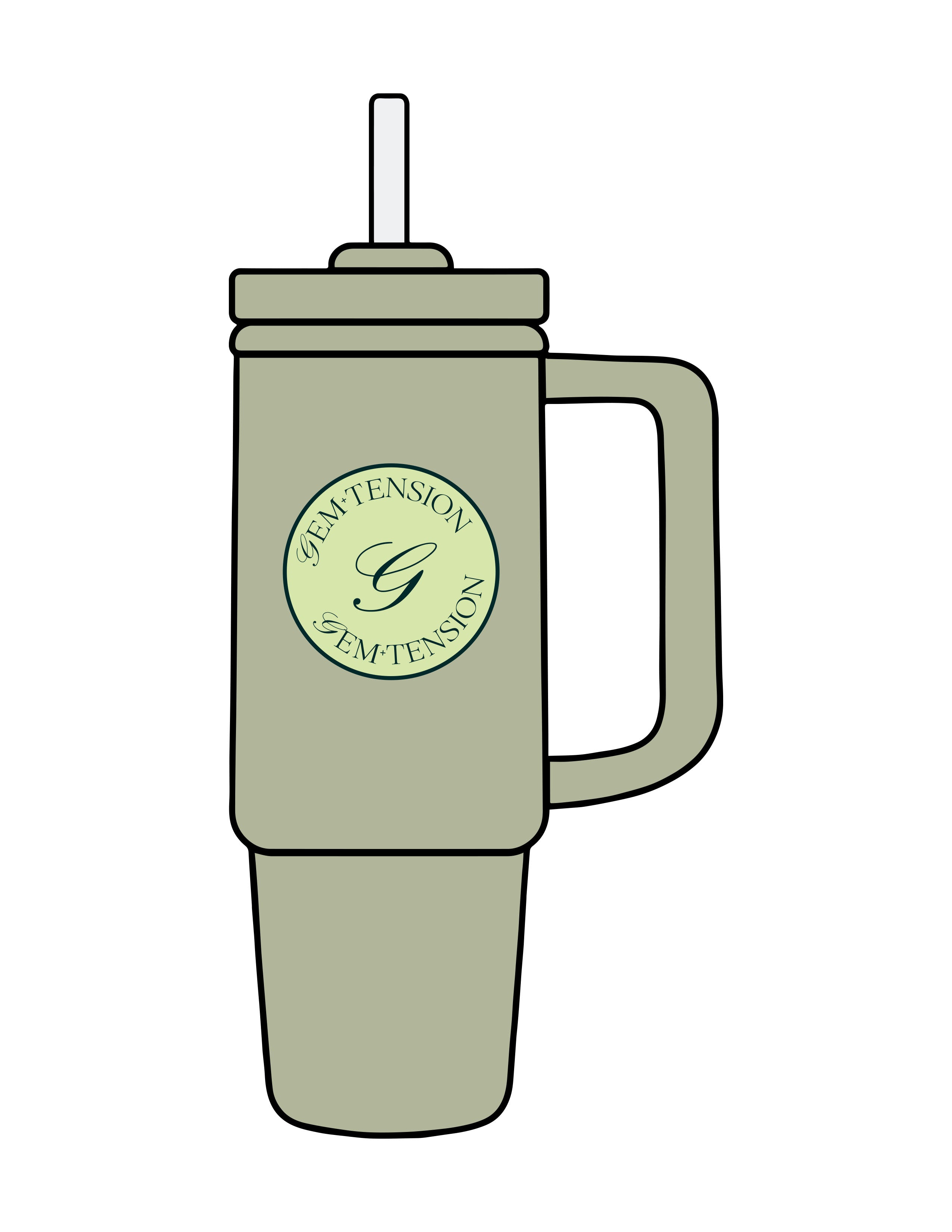 The Tumbler Cup - Pistachio - G+T - Center Body Round - Printed - Full Color