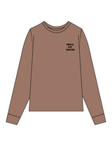 The Unisex Midweight Long Sleeve - Espresso - Megafit House - Left Chest Stacked & Back Image - Printed - Black