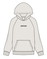 The Mens Hoodie - Washed Bone - BSPOKE - Center Chest - Black