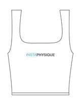 The Square Neck Tank - White - Instaphysiques - Center Chest - Printed - Full Color