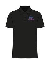The Mens Polo - Black - Top Right Collectibles - Left Chest Stacked - Printed - Full Color