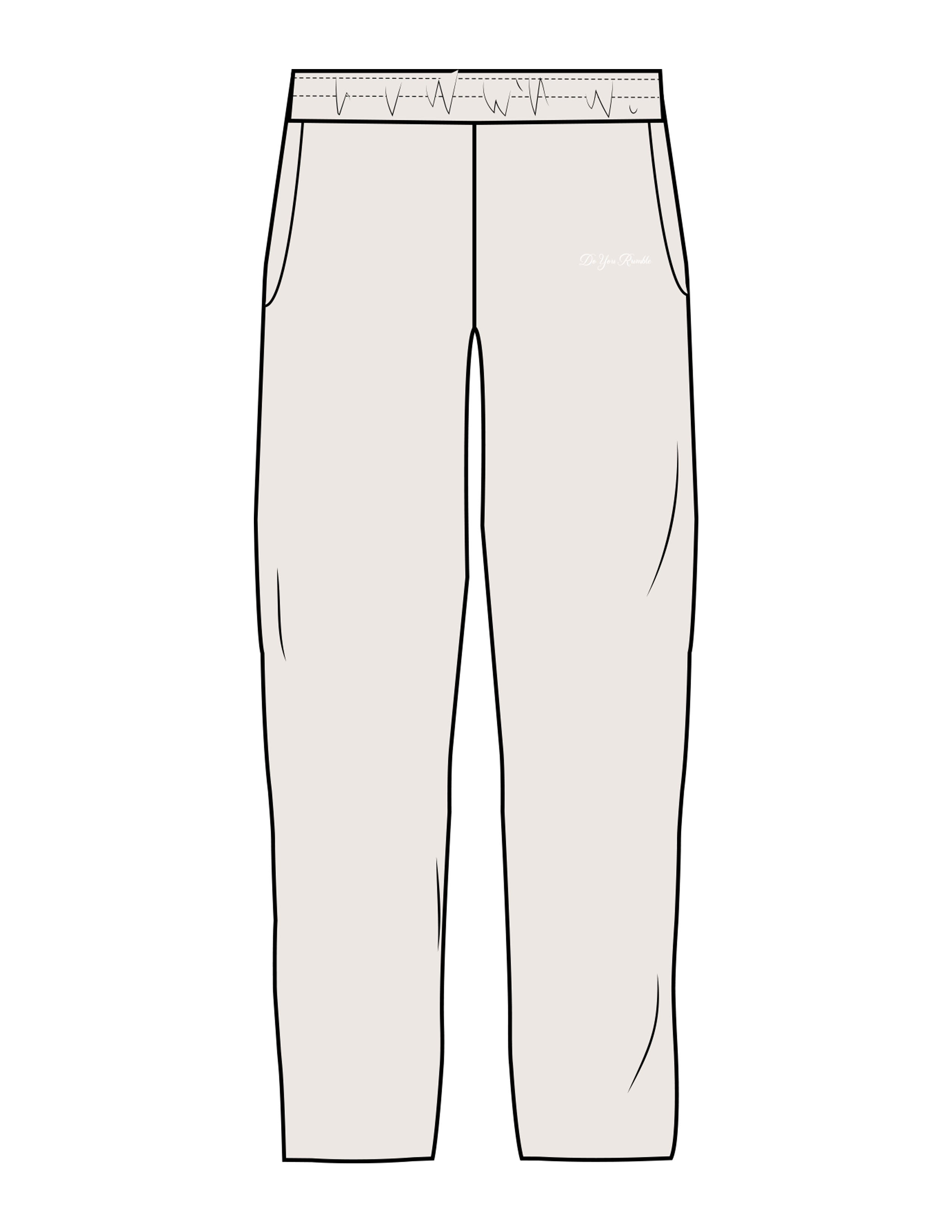 The Straight Leg Sweatpant - Bone - Rumble - Left Leg - Embroidered - White