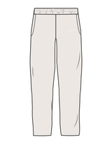 The Straight Leg Sweatpant - Bone - Rumble - Left Leg - Embroidered - White
