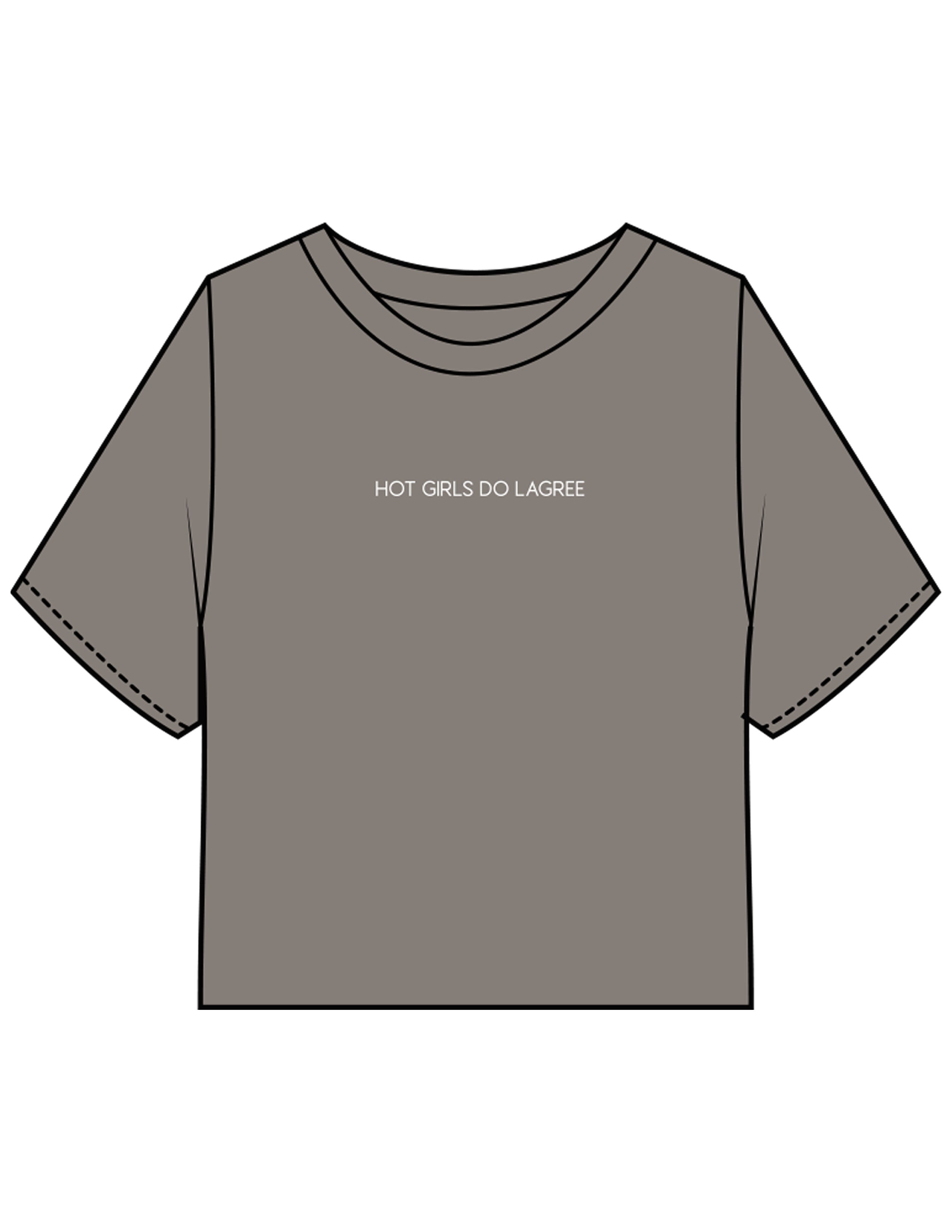 The Heavyweight Crop Tee - Washed Gray - Core Reform - Center Chest & Back Neckline - Embroidered - White