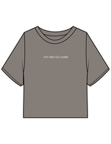 The Heavyweight Crop Tee - Washed Gray - Core Reform - Center Chest & Back Neckline - Embroidered - White