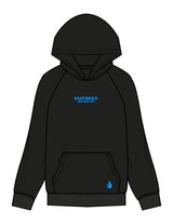 The Mens Hoodie - Black - Saltvault Instructor - Center Chest & Front Bottom Left - Printed - Blue