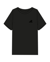 The Womens Heavyweight Tee - Black - JL Marketing - Left Chest - Printed - Tone on Tone