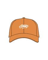 The Dad Hat - Neon Orange - Stun Agency - Center Crown - Embroidered - White
