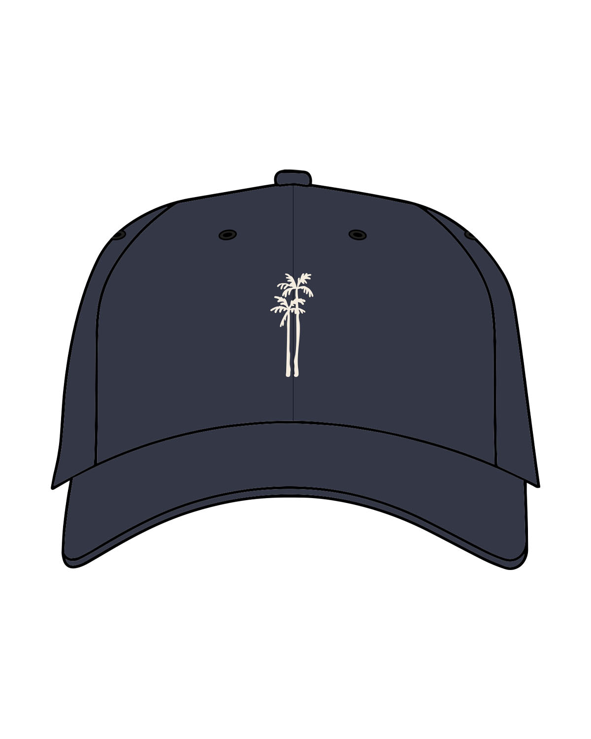 The Dad Hat - Navy - Pilates Plus PB - Center Crown & Right Side Panel - Embroidered - Butter
