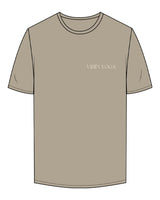 The Mens Tee - Mushroom - VIBIN YOGA - Left Chest & Back Center - Printed - Off White