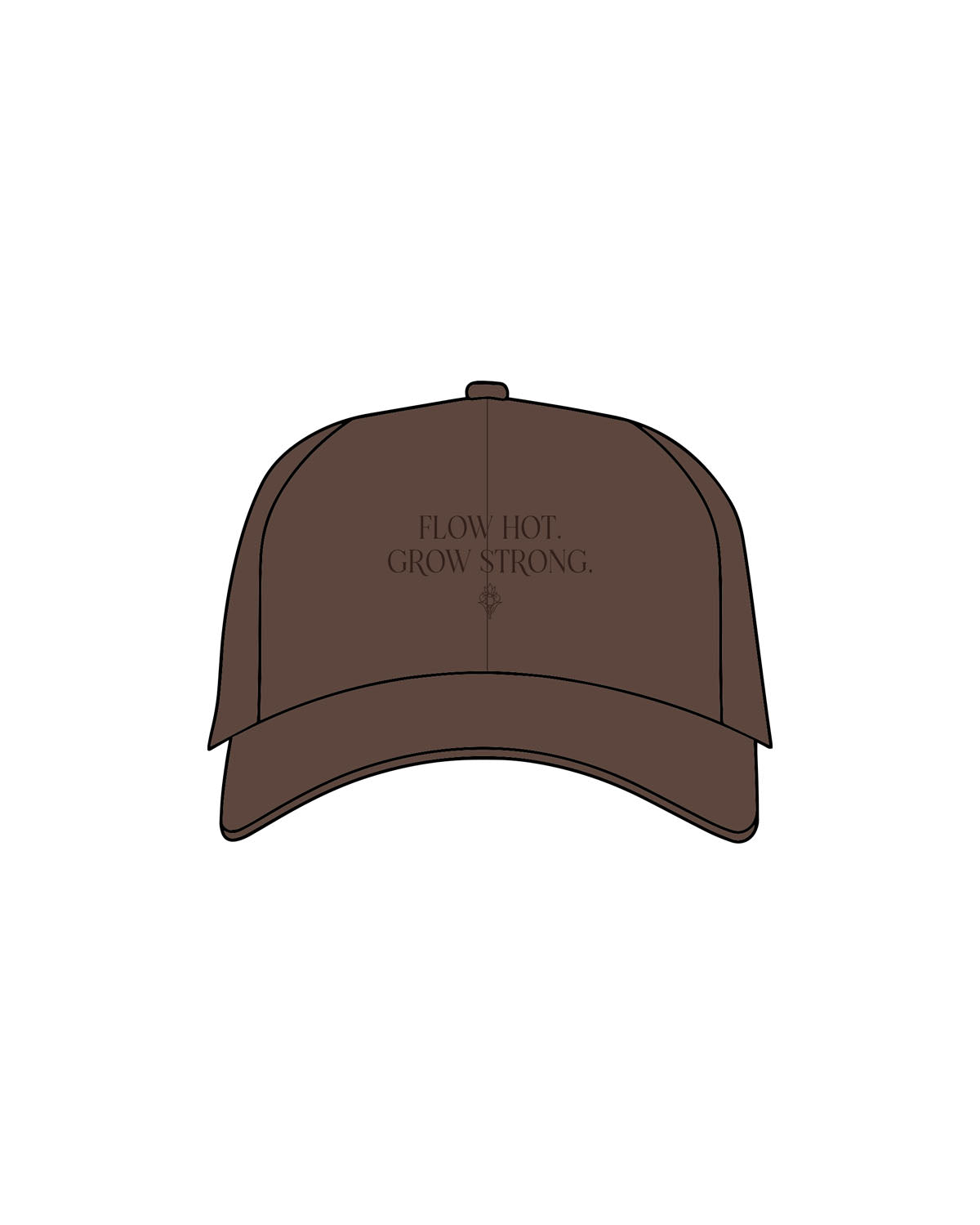 The Dad Hat - Brown - Sculpt Atelier - Center Crown Stacked - Embroidered - Tone on Tone