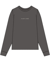 The Unisex Midweight Long Sleeve - Pepper - Studio Lagree - Center Chest - Upper Back - Printed - Off White