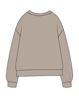 The Midweight Unisex Crewneck - Washed Cement - 360 Wellness - Left Chest Stacked - Printed - Tone on Tone