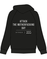 The Mens Hoodie - Black - Studio 205 - Center Chest Stacked - Back Stacked - Printed - White