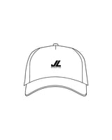 The 5 Panel Trucker Hat - White - JL Marketing - Center Crown - Embroidered - Black